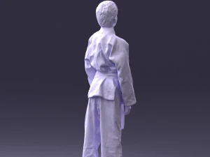 000364 Boy in Martial Arts Uniform 3dp 3D Print Model