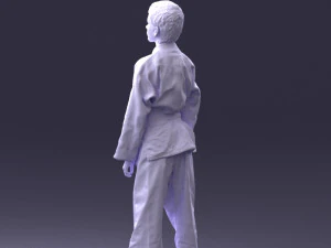 000364 Boy in Martial Arts Uniform 3dp 3D Print Model