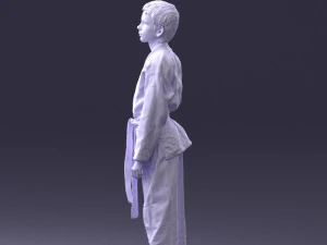 000364 Boy in Martial Arts Uniform 3dp 3D Print Model