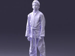 000364 Boy in Martial Arts Uniform 3dp 3D Print Model