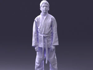000364 Boy in Martial Arts Uniform 3dp 3D Print Model