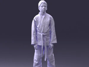 000364 Boy in Martial Arts Uniform 3dp 3D Print Model