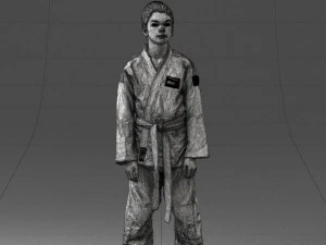 000364 Boy in Martial Arts Uniform 3dp 3D Print Model