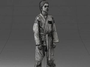 000364 Boy in Martial Arts Uniform 3dp 3D Print Model