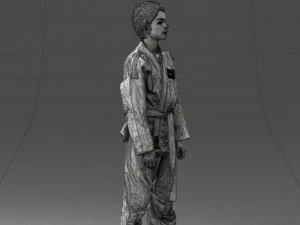 000364 Boy in Martial Arts Uniform 3dp 3D Print Model