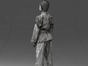000364 Boy in Martial Arts Uniform 3dp 3D Print Model