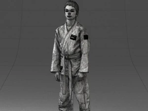 000364 Boy in Martial Arts Uniform 3dp 3D Print Model