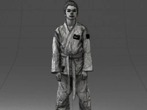 000364 Boy in Martial Arts Uniform 3dp 3D Print Model