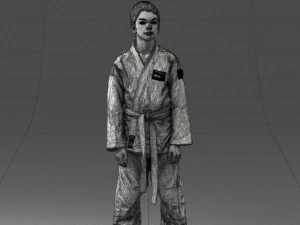 000364 Boy in Martial Arts Uniform 3dp 3D Print Model