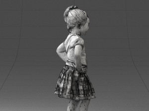 little girl in pose 0032 3D Model