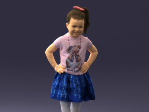 little girl in pose 0032 3d print ready Modelo de Impressão 3D