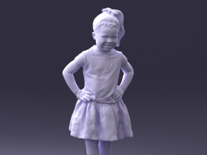 little girl in pose 0032 3d print ready Modelo de Impressão 3D