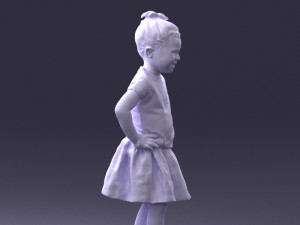 little girl in pose 0032 3d print ready Modelo de Impressão 3D