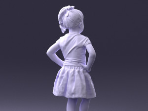 little girl in pose 0032 3d print ready Modelo de Impressão 3D