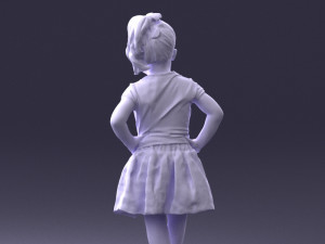 little girl in pose 0032 3d print ready Modelo de Impressão 3D
