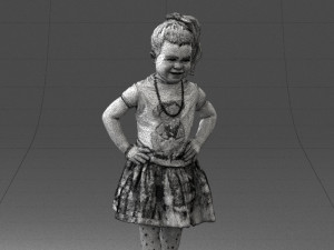 little girl in pose 0032 3d print ready Modelo de Impressão 3D