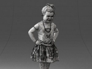 little girl in pose 0032 3d print ready Modelo de Impressão 3D