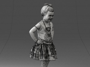 little girl in pose 0032 3d print ready Modelo de Impressão 3D