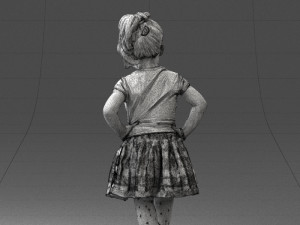 little girl in pose 0032 3d print ready Modelo de Impressão 3D