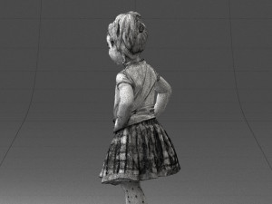 little girl in pose 0032 3d print ready Modelo de Impressão 3D