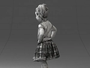 000375 Little Girl Standing Pose 3dp 3D Print Model