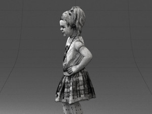 little girl in pose 0032 3d print ready Modelo de Impressão 3D