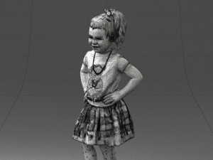 little girl in pose 0032 3d print ready Modelo de Impressão 3D