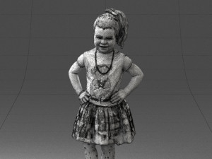 little girl in pose 0032 3d print ready Modelo de Impressão 3D