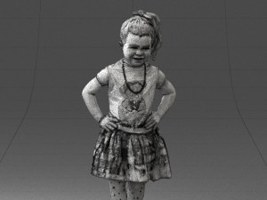 little girl in pose 0032 3d print ready Modelo de Impressão 3D