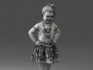 little girl in pose 0032 3d print ready Modelo de Impressão 3D
