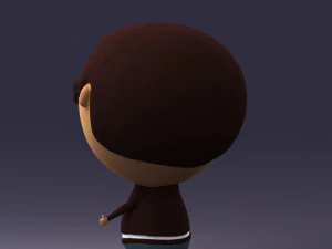 000373 Cartoon Gentleman Character 3D Model