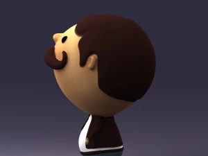 000373 Cartoon Gentleman Character 3D Model