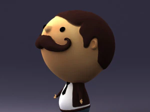 000373 Cartoon Gentleman Character 3D Model