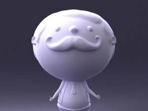 000373 Cartoon Gentleman Character 3D Model
