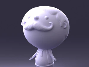 000373 Cartoon Gentleman Character 3D Model