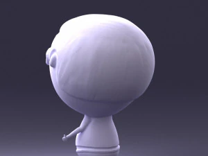 000373 Cartoon Gentleman Character 3D Model