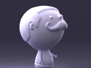 000373 Cartoon Gentleman Character 3D Model