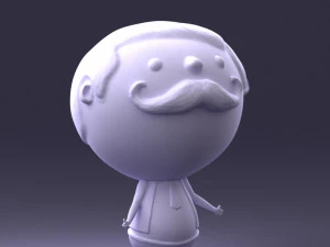 000373 Cartoon Gentleman Character 3D Model