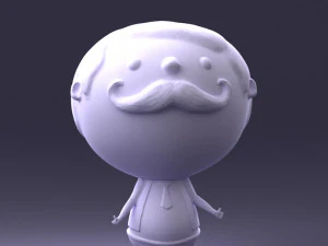 000373 Cartoon Gentleman Character 3D Model