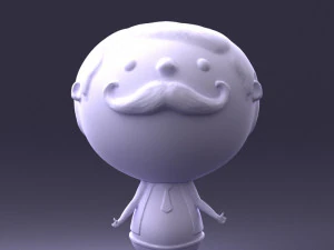 000373 Cartoon Gentleman Character 3D Model