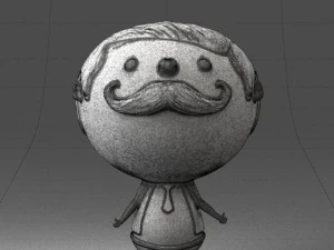 000373 Cartoon Gentleman Character 3D Model