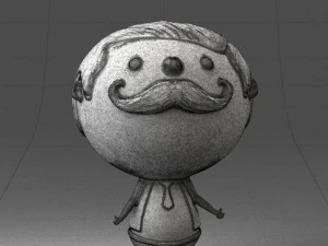 000373 Cartoon Gentleman Character 3D Model