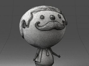 000373 Cartoon Gentleman Character 3D Model