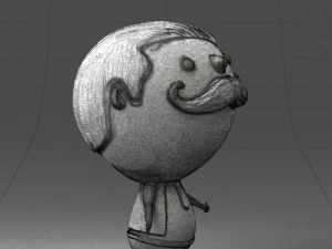 000373 Cartoon Gentleman Character 3D Model