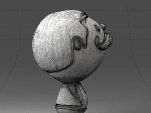 000373 Cartoon Gentleman Character 3D Model