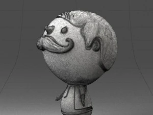 000373 Cartoon Gentleman Character 3D Model