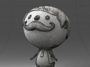000373 Cartoon Gentleman Character 3D Model
