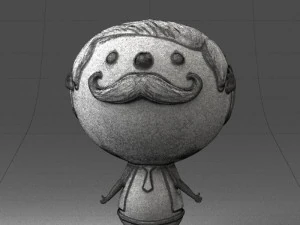 000373 Cartoon Gentleman Character 3D Model