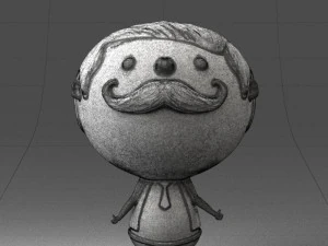 000373 Cartoon Gentleman Character 3D Model
