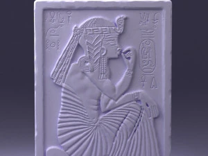 000380 Ancient Egyptian Bas-Relief Wall Panel 3D Model